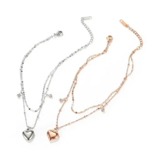 Stainless Steel Women Layer Chain Anklet
